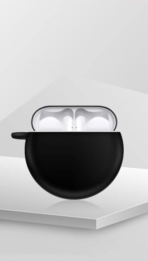 FreeBuds 4/3 Case cover, For Freebuds 4/3 Wireless Bluetooth Headset Silicone Case Earphone Cover With keychain (2021 new version) (Black)-B0FHBF1BS2