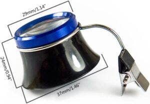 Clip On Eyeglass Magnifier Portable Loupes Lens Jewelry Glasses for Watchmaker Jewelry Watch Repai (Not Included Glasses) 20X-B0FHHZ2124