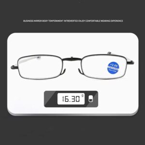 [1Pcs] Portable Folding Reading Glasses очки with Keychain Case Anti Blue Light Presbyopic Women Men Ultralight Hyperopia Eyeglasses--B0FHB1CSWC