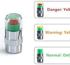Car Tire Pressure Indicator Tire Pressure Gauge Indicator Alert Monitoring Valve Cap Sensor External Valve Detection (4)-B0FH4H76KF