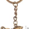Vintage Bronze Running Horse Keychain, Solid Metal Animal Charm, 3cm Length, Decorative Key Ring-B0FGW6DQ7F