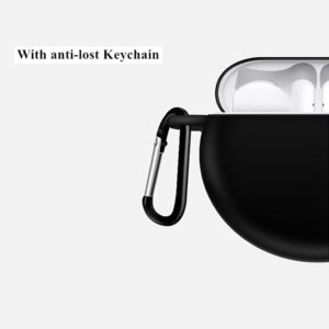 FreeBuds 4/3 Case cover, For Freebuds 4/3 Wireless Bluetooth Headset Silicone Case Earphone Cover With keychain (2021 new version) (Black)-B0FHBF1BS2