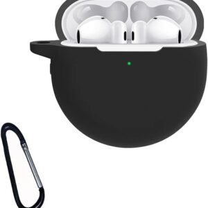 41bTsXnMCOL._AC_ FreeBuds 4/3 Case cover, For Freebuds 4/3 Wireless Bluetooth Headset Silicone Case Earphone Cover With keychain (2021 new version) (Black)-B0FHBF1BS2