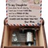 Music Box 1PCs To My Daughter from Mom Manual Music Box Gifts Happy Box- Color Edition-B0FHPXD1YP
