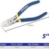 [ 1Pcs- Cutting Pliers ] Diagonal Cutting Pliers 5/6 Inch Wire Stripping Tool Side Cutter Cable Burrs Nipper Electricians DIY Repair Hand Tools (Random Color) (5 inches)-B0FGVDY3F8