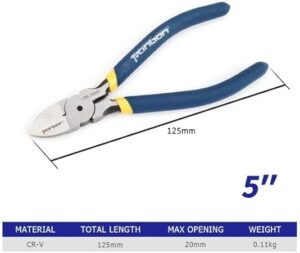 [ 1Pcs- Cutting Pliers ] Diagonal Cutting Pliers 5/6 Inch Wire Stripping Tool Side Cutter Cable Burrs Nipper Electricians DIY Repair Hand Tools (Random Color) (5 inches)-B0FGVDY3F8