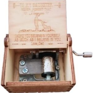 Box 1PCs To My Daughter from Dad Manual Music Box Gifts Happy Box- Color Edition-B0FHPZQG8W
