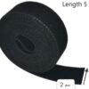 Clothes Elastic Rubber - 2.5cm or 2.0Cm Width 5m Long بطول حوالي 5 متر شريط استيك اسود اللون عرض 2.5 سم او 2 سم (2.0Cm -5Mt)--B0FH7C3B8F