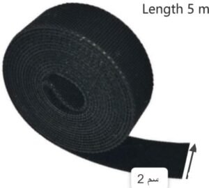 Clothes Elastic Rubber - 2.5cm or 2.0Cm Width 5m Long بطول حوالي 5 متر شريط استيك اسود اللون عرض 2.5 سم او 2 سم (2.0Cm -5Mt)--B0FH7C3B8F