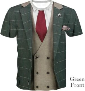 3D Print Funny Fake Suit Men's T-shirt - High Quality Personality Short Sleeve Tee - Luxury Designer Look Street Casual Oversized Top L41202155720, 2XL-B0FH9JGXVJ