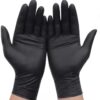 (B0FG361PFH) Black Vinyl Gloves - 100pcs (All size)