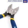 [ 1Pcs- Cutting Pliers ] Diagonal Cutting Pliers 5/6 Inch Wire Stripping Tool Side Cutter Cable Burrs Nipper Electricians DIY Repair Hand Tools (Random Color) (5 inches)-B0FGVDY3F8