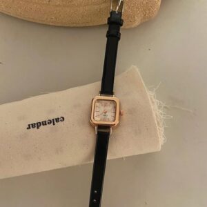 Women Watch Small Square Dial Thin Leather Strap Ladies Wristwatch Elegant Female Watches Casual Relogios Feminino Reloj-B0FHHX9DF6