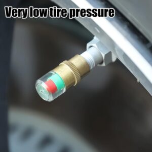 Eye Alert Car Tire Pressure Monitor Valve Stem Cap Sensor Indicator - Golden Set of 4 Pieces-B0FGWV9L2F