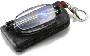 [1Pcs] Portable Folding Reading Glasses очки with Keychain Case Anti Blue Light Presbyopic Women Men Ultralight Hyperopia Eyeglasses--B0FHB1CSWC