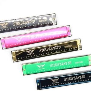 Professional 24 Hole Harmonica Play Double Row C-key Harmonica Beginner Tremolo Harmonica Jazz Folk Harmonicas Children Gift (sliver)-B0FGRMQRJ5