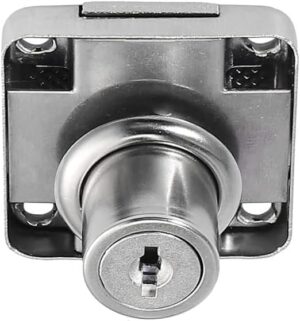 (B0FG391C9V) Drawer Lock Single Turn Normal Key | Chrome Plated | 3 Cm length -Z139/32-5cmX4cm