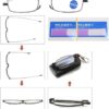 [1Pcs] Portable Folding Reading Glasses очки with Keychain Case Anti Blue Light Presbyopic Women Men Ultralight Hyperopia Eyeglasses--B0FHB1CSWC