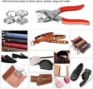 Hardware Kit with Stainless Steel Brass Snap Stapler, Fasten Baby Clothes Buttons Neatly and Easily, Includes About 200 Capsules for Multi-Work Use, Get It Now by Piggy Bell-B0FGY83JHY