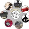 50 Sets Metal Eyelet Grommet Ring Kit for Garment Canvas Sewing Accessories Silver sutable for curtains clothes shoes Belts Extra ((Iner Dia. 15mm-Outer Dia 26mm) Golden C02)-B0FH9TMWP8