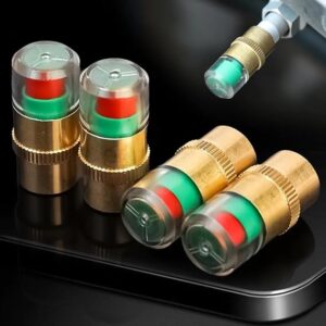 Eye Alert Car Tire Pressure Monitor Valve Stem Cap Sensor Indicator - Golden Set of 4 Pieces-B0FGWV9L2F