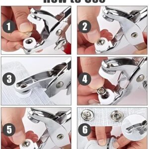 Hardware Kit with Stainless Steel Brass Snap Stapler, Fasten Baby Clothes Buttons Neatly and Easily, Includes About 200 Capsules for Multi-Work Use, Get It Now by Piggy Bell-B0FGY83JHY