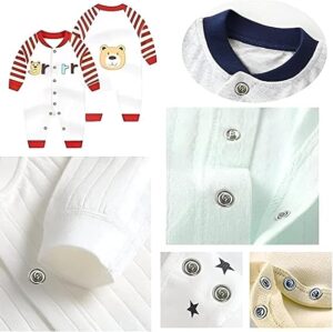 Hardware Kit with Stainless Steel Brass Snap Stapler, Fasten Baby Clothes Buttons Neatly and Easily, Includes About 200 Capsules for Multi-Work Use, Get It Now by Piggy Bell-B0FGY83JHY