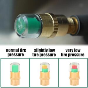 Eye Alert Car Tire Pressure Monitor Valve Stem Cap Sensor Indicator - Golden Set of 4 Pieces-B0FGWV9L2F