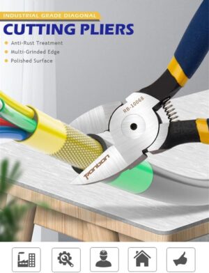 [ 1Pcs- Cutting Pliers ] Diagonal Cutting Pliers 5/6 Inch Wire Stripping Tool Side Cutter Cable Burrs Nipper Electricians DIY Repair Hand Tools (Random Color) (5 inches)-B0FGVDY3F8