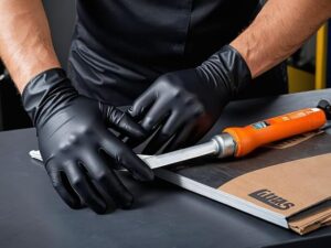 (B0FG361PFH) Black Vinyl Gloves - 100pcs (All size)