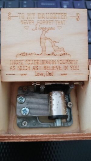 Box 1PCs To My Daughter from Dad Manual Music Box Gifts Happy Box- Color Edition-B0FHPZQG8W