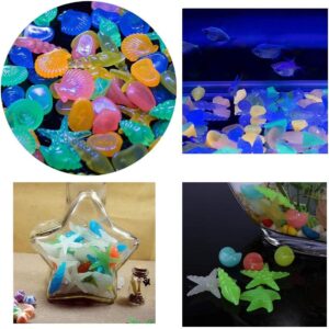 Glow in the Dark Pebbles for Walkways Decor, Outside Bulk Glow in the Dark Rocks for Outdoor Fairy Garden, Glowing Stones for Driveway, Fish Tank Aquarium Glow Decorations Gravel,Solar 50Pcs-B0FH7HPM95