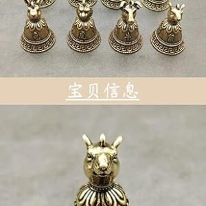 71XiKvixwPL._AC_SY679_ Brass Chinese 12 Zodiac Animals Heads Bell Keychain Pendants Jewelry Vintage Copper Feng Shui Car Key Chain Hanging Keyring Gift-B0FHLH4DB4