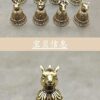 Brass Chinese 12 Zodiac Animals Heads Bell Keychain Pendants Jewelry Vintage Copper Feng Shui Car Key Chain Hanging Keyring Gift-B0FHLH4DB4