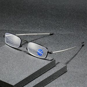 [1Pcs] Portable Folding Reading Glasses очки with Keychain Case Anti Blue Light Presbyopic Women Men Ultralight Hyperopia Eyeglasses--B0FHB1CSWC