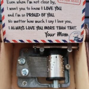 Music Box 1PCs To My Daughter from Mom Manual Music Box Gifts Happy Box- Color Edition-B0FHPXD1YP