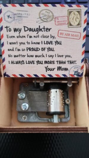 Music Box 1PCs To My Daughter from Mom Manual Music Box Gifts Happy Box- Color Edition-B0FHPXD1YP