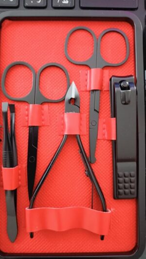 18pcs Nail Clipper Kit Nail Care Set Pedicure Scissor Tweezer Ear pick Manicure Set Tool with Deluxe Carrying Case Black-B0FG7DK63G