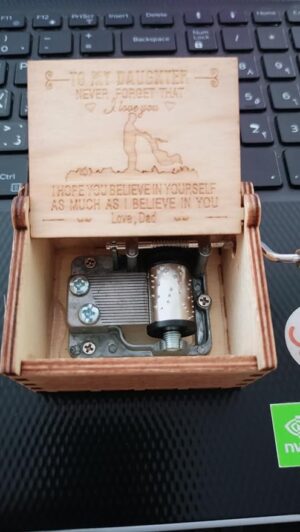 Music Box 1PCs To My Daughter from Dad Manual Music Box Gifts Happy Box- Color Edition-B0FHPZQG8W