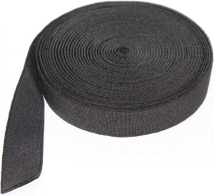 Clothes Elastic Rubber - 2.5cm or 2.0Cm Width 5m Long بطول حوالي 5 متر شريط استيك اسود اللون عرض 2.5 سم او 2 سم (2.0Cm -5Mt)--B0FH7C3B8F