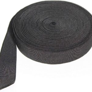 Clothes Elastic Rubber - 2.5cm or 2.0Cm Width 5m Long بطول حوالي 5 متر شريط استيك اسود اللون عرض 2.5 سم او 2 سم (2.0Cm -5Mt)--B0FH7C3B8F