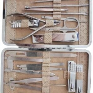 21pcs Nail Clipper Kit Nail Care Set Pedicure Scissor Tweezer Ear pick Manicure Set Tool with Deluxe Carrying Case-B0FG72L32P