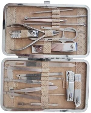 21pcs Nail Clipper Kit Nail Care Set Pedicure Scissor Tweezer Ear pick Manicure Set Tool with Deluxe Carrying Case-B0FG72L32P