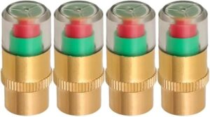 Eye Alert Car Tire Pressure Monitor Valve Stem Cap Sensor Indicator - Golden Set of 4 Pieces-B0FGWV9L2F