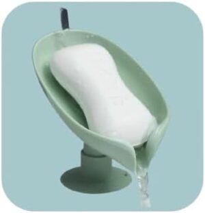 -Soap Dish with Draining Tray for Shower Bathroom ment green-B0FNK7FLBB