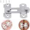 Door Bolts Hasp Latch Lock Sliding Door Lock Stainless Steel A Type Latch For Casement Cabinet Fitting With 4 * Screws (10 Pcs)-B0FMXRJ86P