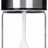 Glass Storage Jar with Built-in Spoon – Elegant and Practical for Spices, Honey, Nuts & More 1pcs 13cm*5cm-B0FMY79JFG