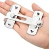Door Bolts Hasp Latch Lock Sliding Door Lock Stainless Steel A Type Latch For Casement Cabinet Fitting With 4 * Screws (10 Pcs)-B0FMXRJ86P