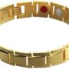 Men's Gold Magnetic Therapy Bracelet – Elegant Stainless Steel Wellness Bracelet with Negative Ions, Germanium & Infrared Elements 1PCS - 22CM-B0FMYJQGXX
