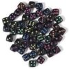 Mini Acrylic Beads 8mm Beads for Jewelry Making Bracelets Necklaces Earrings Key Chains Accessories DIY Crafts Valentine Christmas Birthday Gifts Mixed Color (Dice) (50 Pcs - Black)-B0FKN5D5Q9